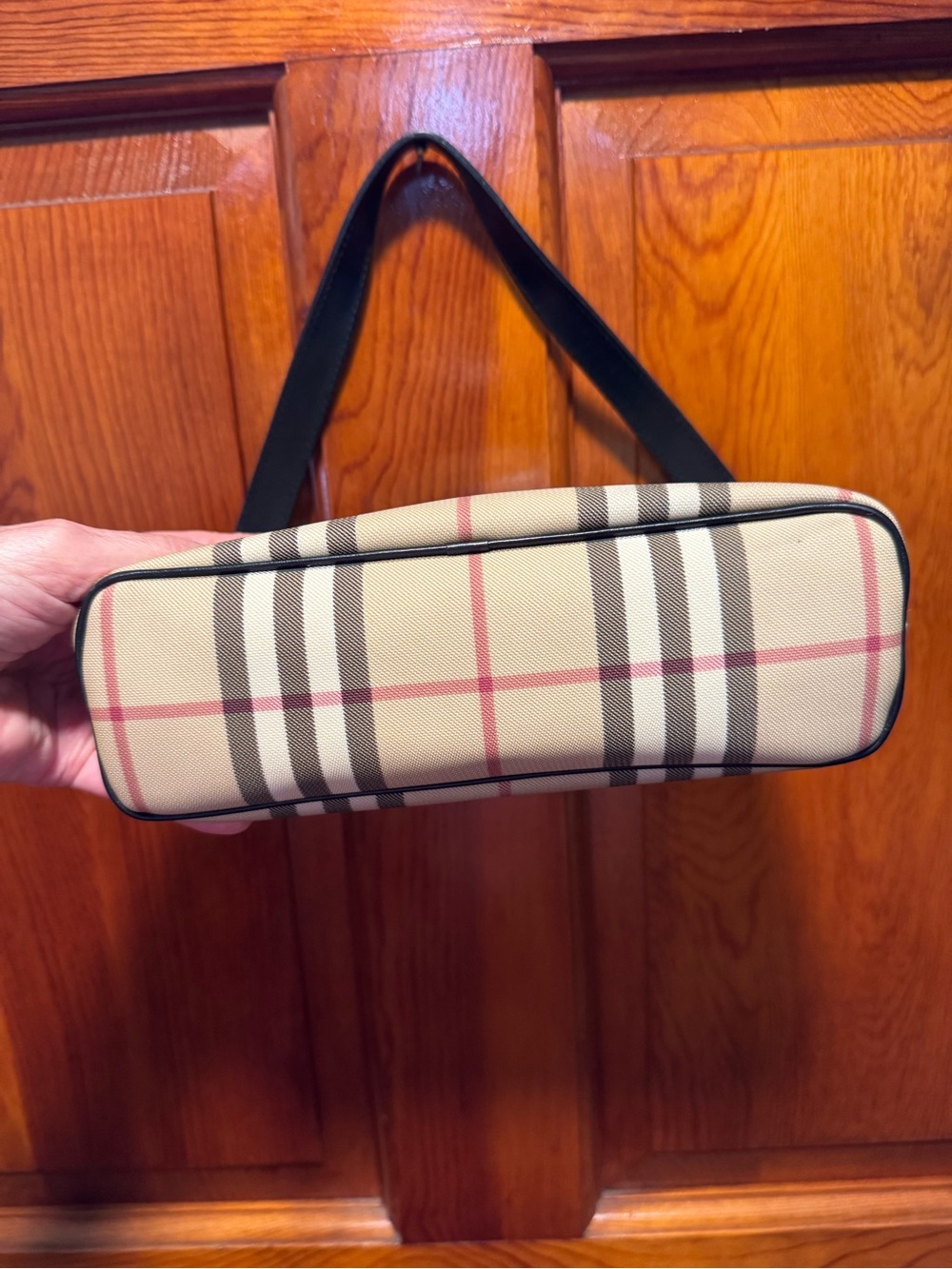 Burberry Nova Check Mini Shoulder Bag in Beige and Black - Picture 7 of 8